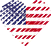 Logo of Casual Dating Reviews USA, Heart Shaped Image of USA flag.